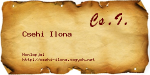 Csehi Ilona névjegykártya